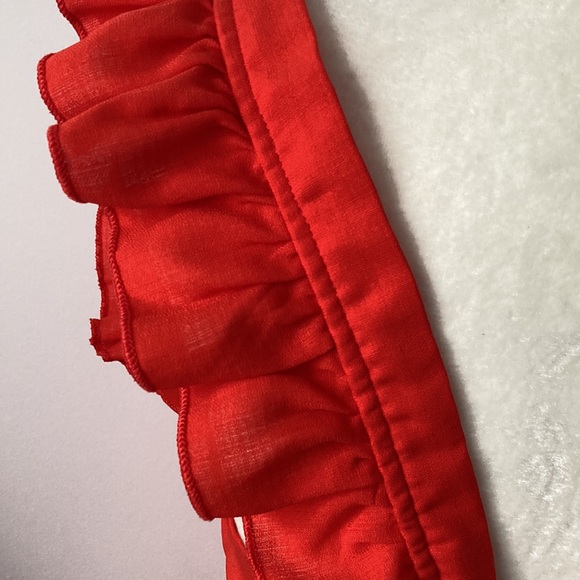 Red Sleeves Square Neckline Dress - Picture 10 of 11